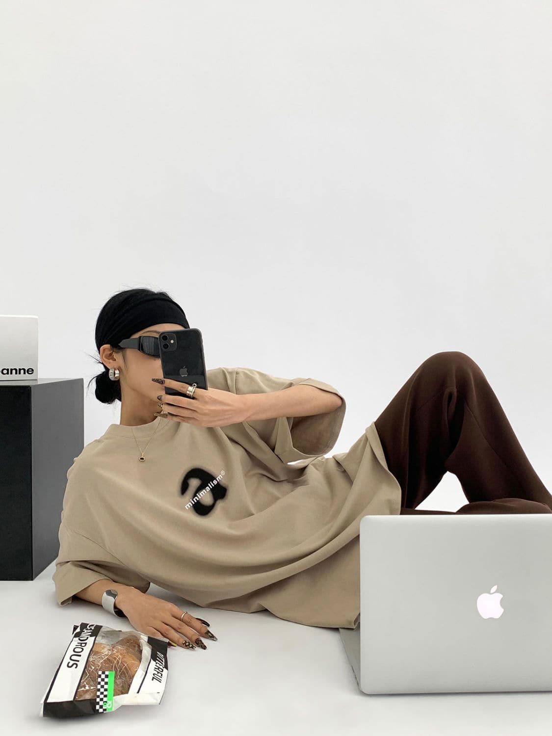 A Letter Print T-shirt - Sharbhy