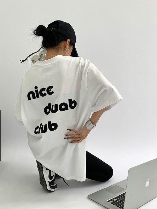 A Letter Print T-shirt - Sharbhy