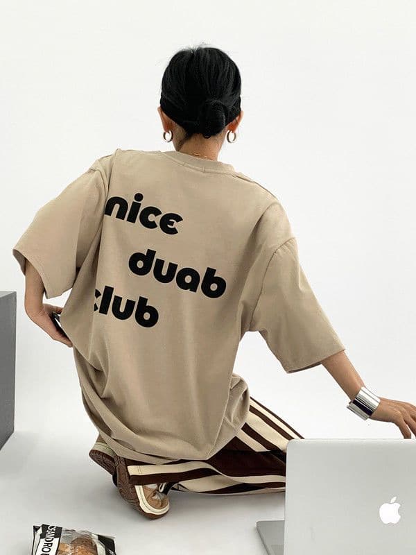 A Letter Print T-shirt - Sharbhy