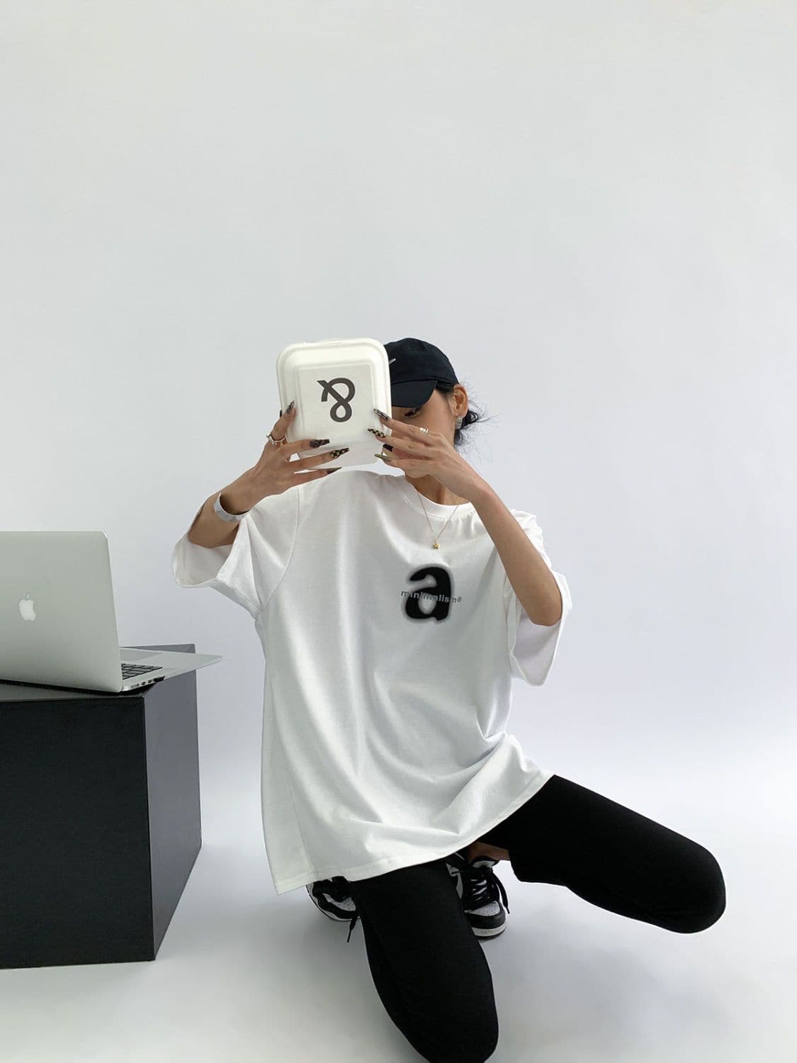 A Letter Print T-shirt - Sharbhy