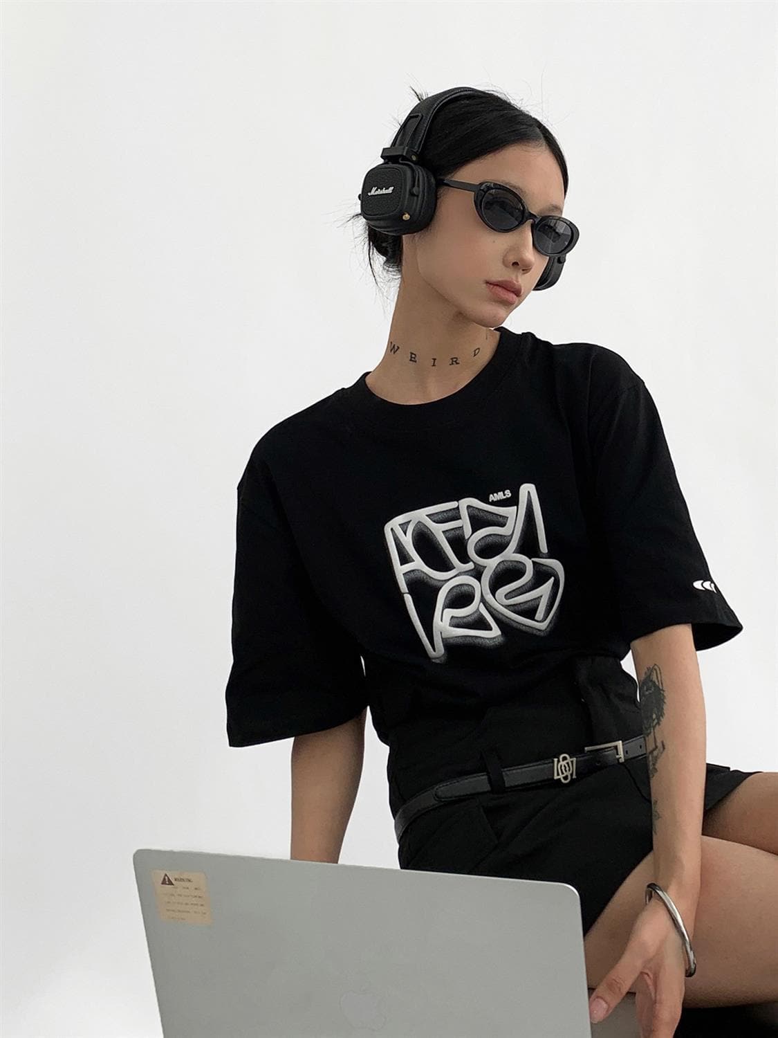 Heavyweight Cotton with Loose Fit and Ins T-shirt - Sharbhy
