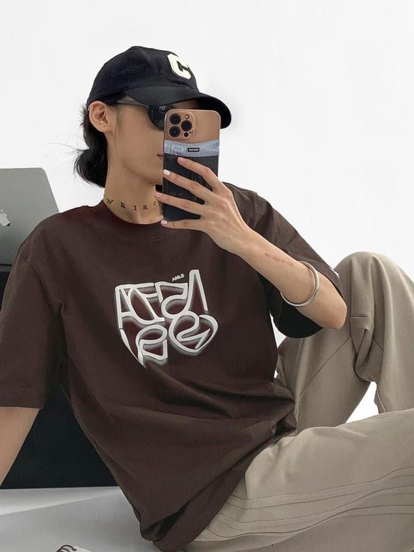 Heavyweight Cotton with Loose Fit and Ins T-shirt - Sharbhy