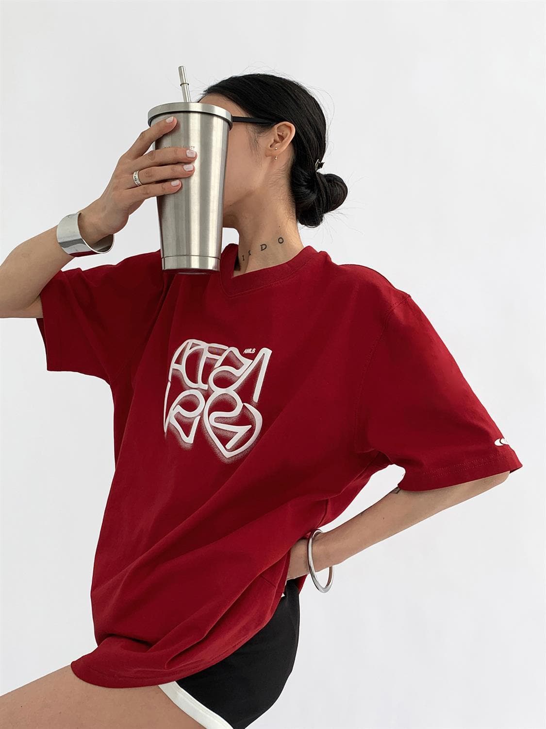 Heavyweight Cotton with Loose Fit and Ins T-shirt - Sharbhy