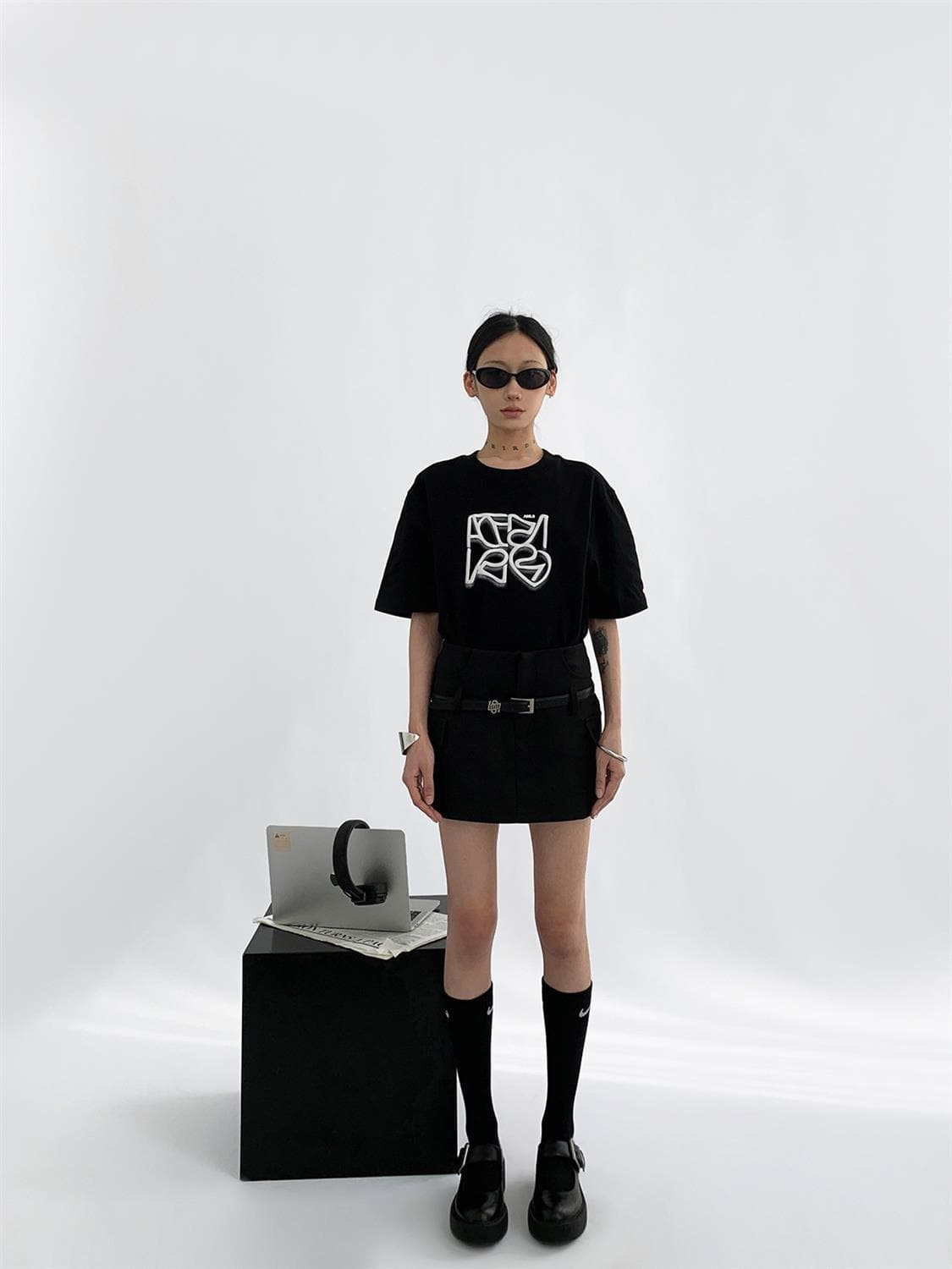 Heavyweight Cotton with Loose Fit and Ins T-shirt - Sharbhy