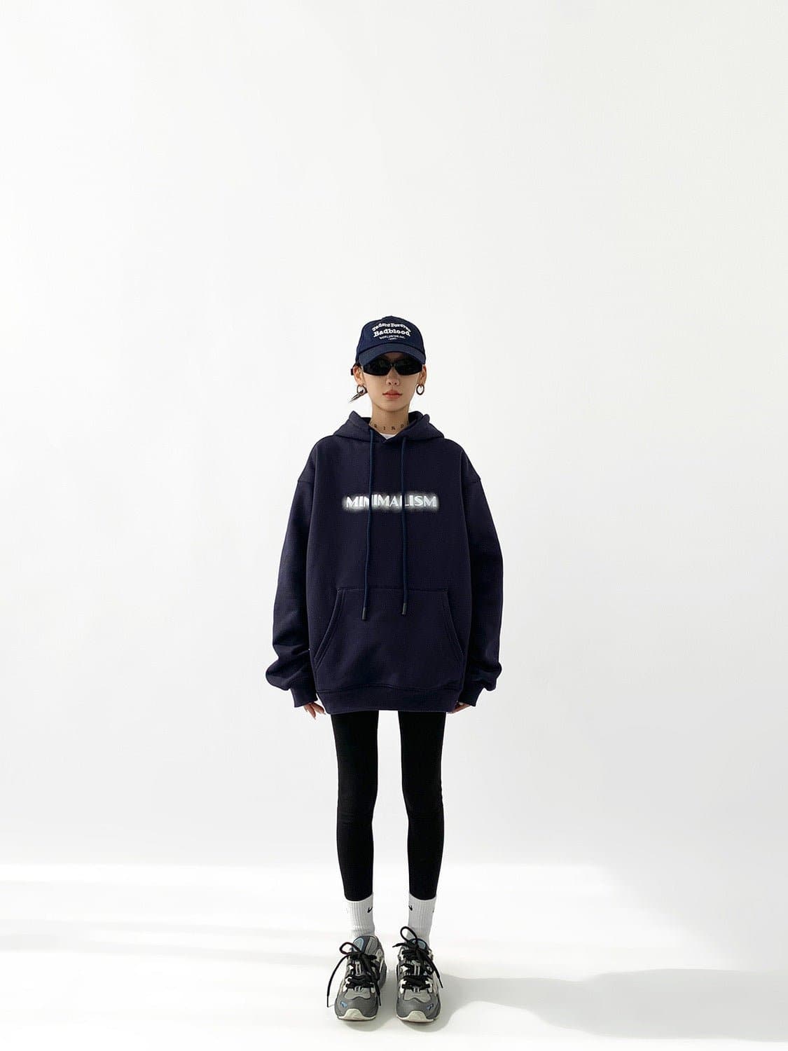 Minimalism Print Heavyweight Loose Fit Hoodie - Sharbhy