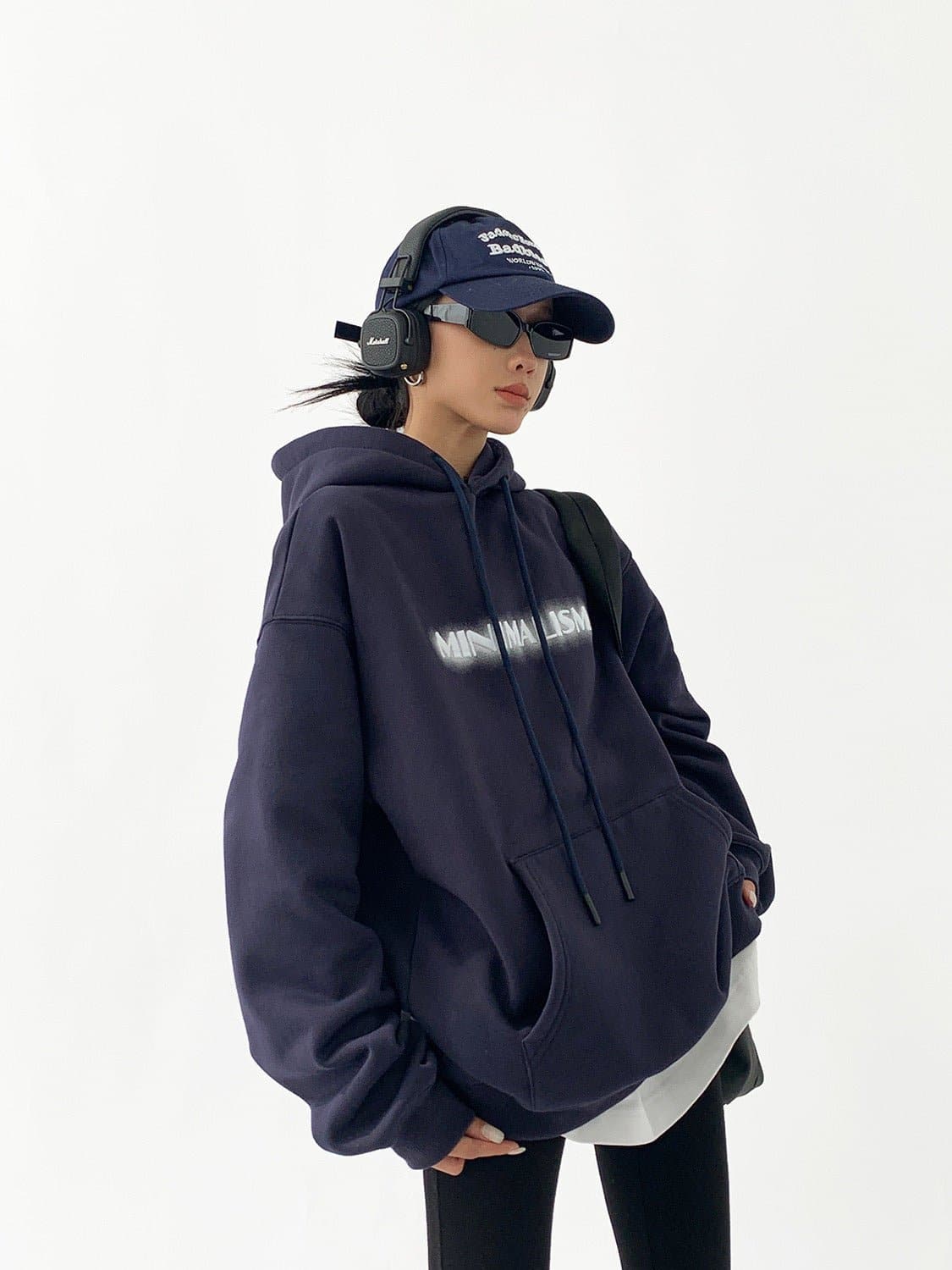 Minimalism Print Heavyweight Loose Fit Hoodie - Sharbhy