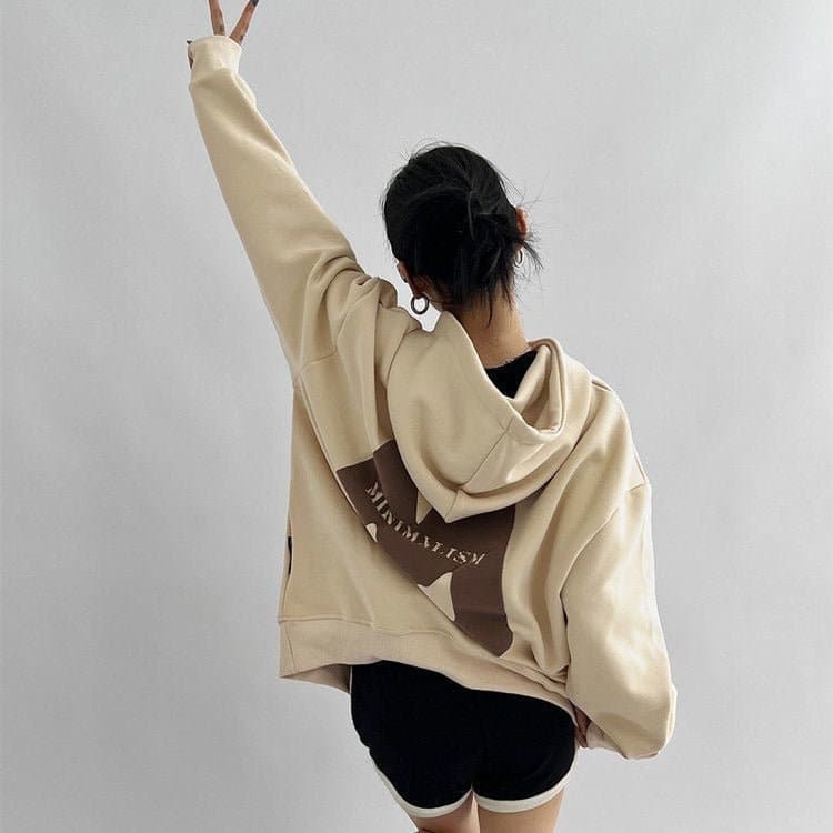 SignatureMist M Letter Loose-Fit Hoodie - Sharbhy
