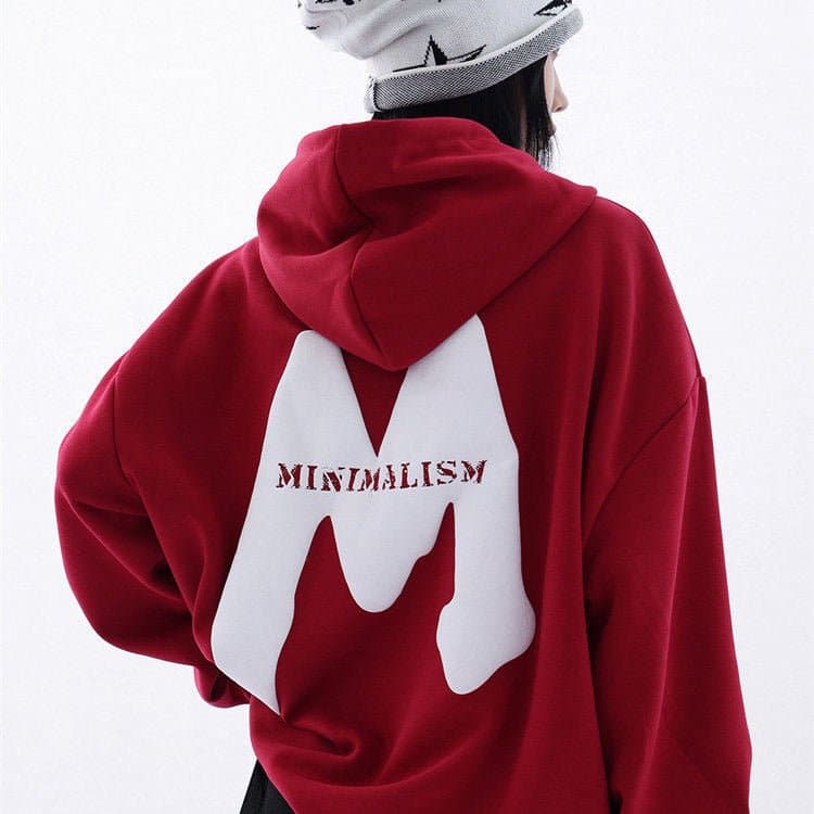 SignatureMist M Letter Loose-Fit Hoodie - Sharbhy
