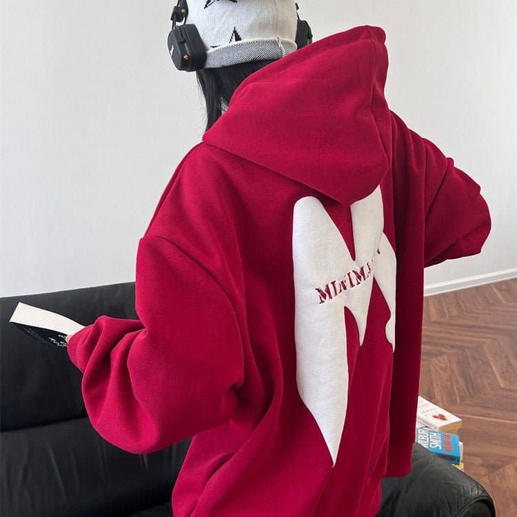 SignatureMist M Letter Loose-Fit Hoodie - Sharbhy