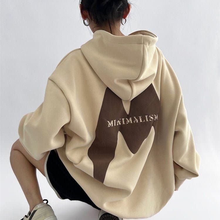 SignatureMist M Letter Loose-Fit Hoodie - Sharbhy