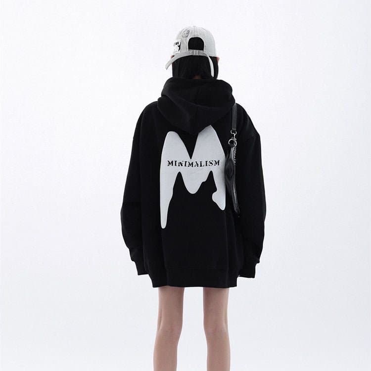 SignatureMist M Letter Loose-Fit Hoodie - Sharbhy