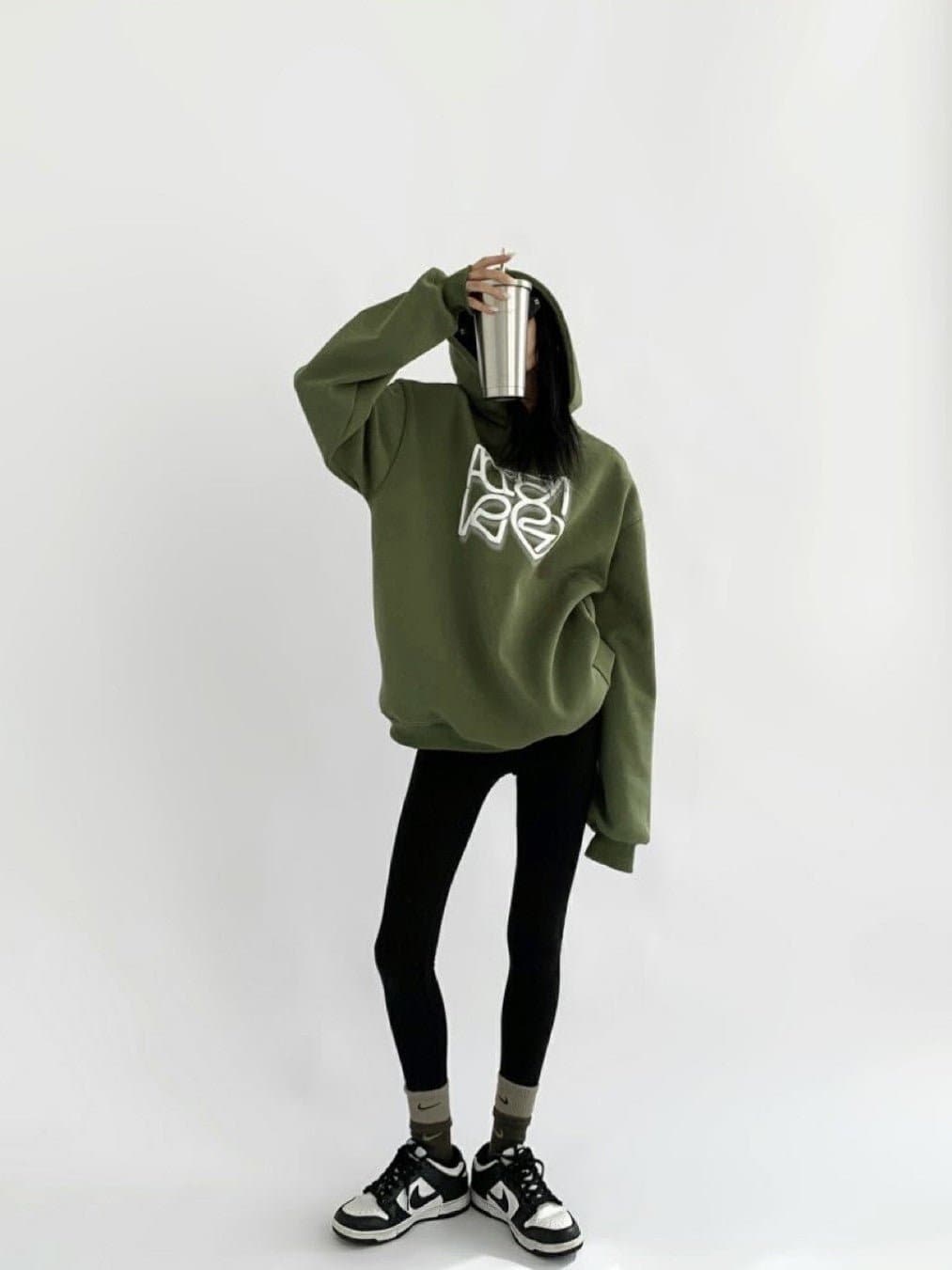 Typography Trend Heavyweight Loose Fit Hoodie - Sharbhy