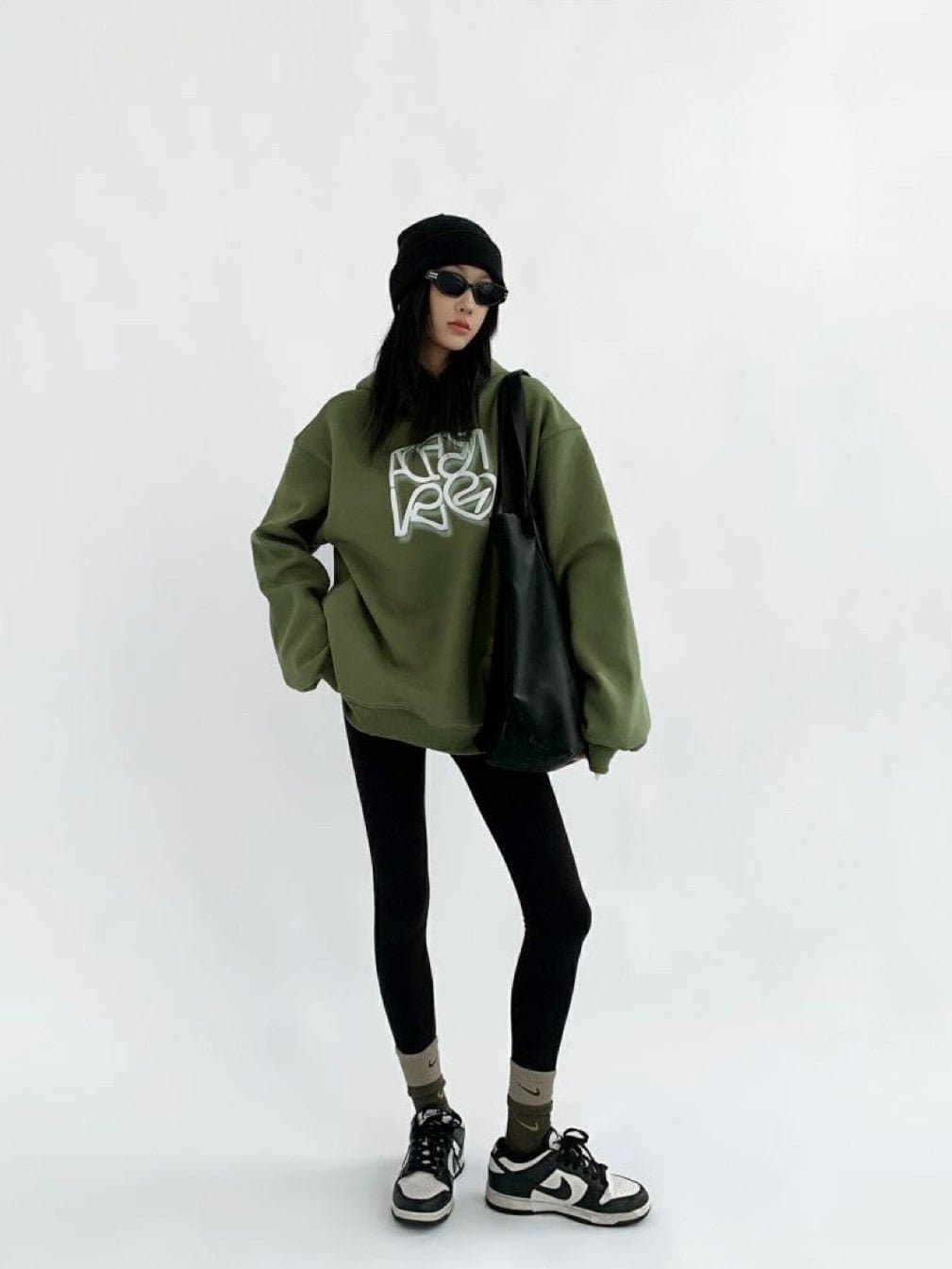 Typography Trend Heavyweight Loose Fit Hoodie - Sharbhy