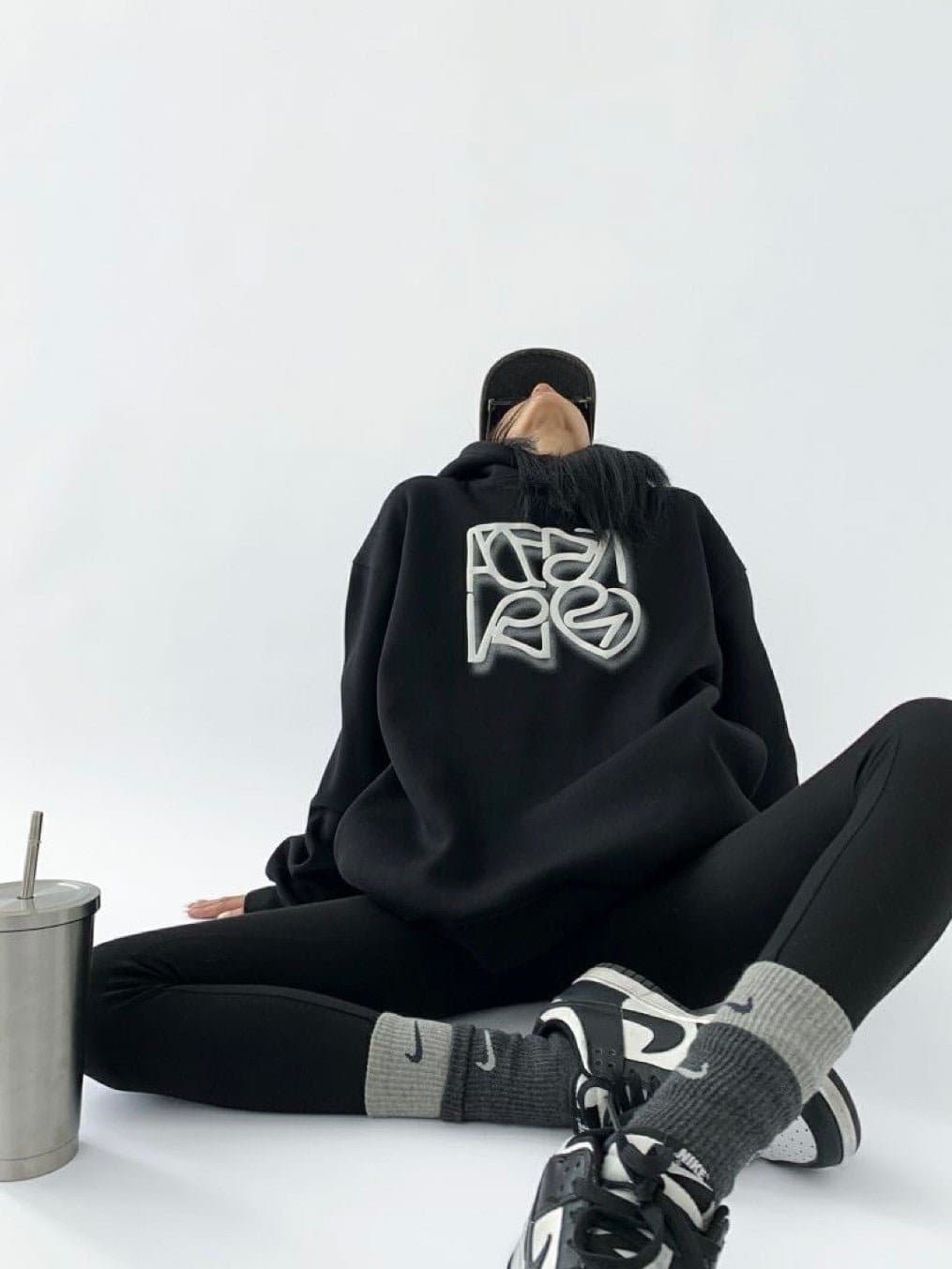 Typography Trend Heavyweight Loose Fit Hoodie - Sharbhy