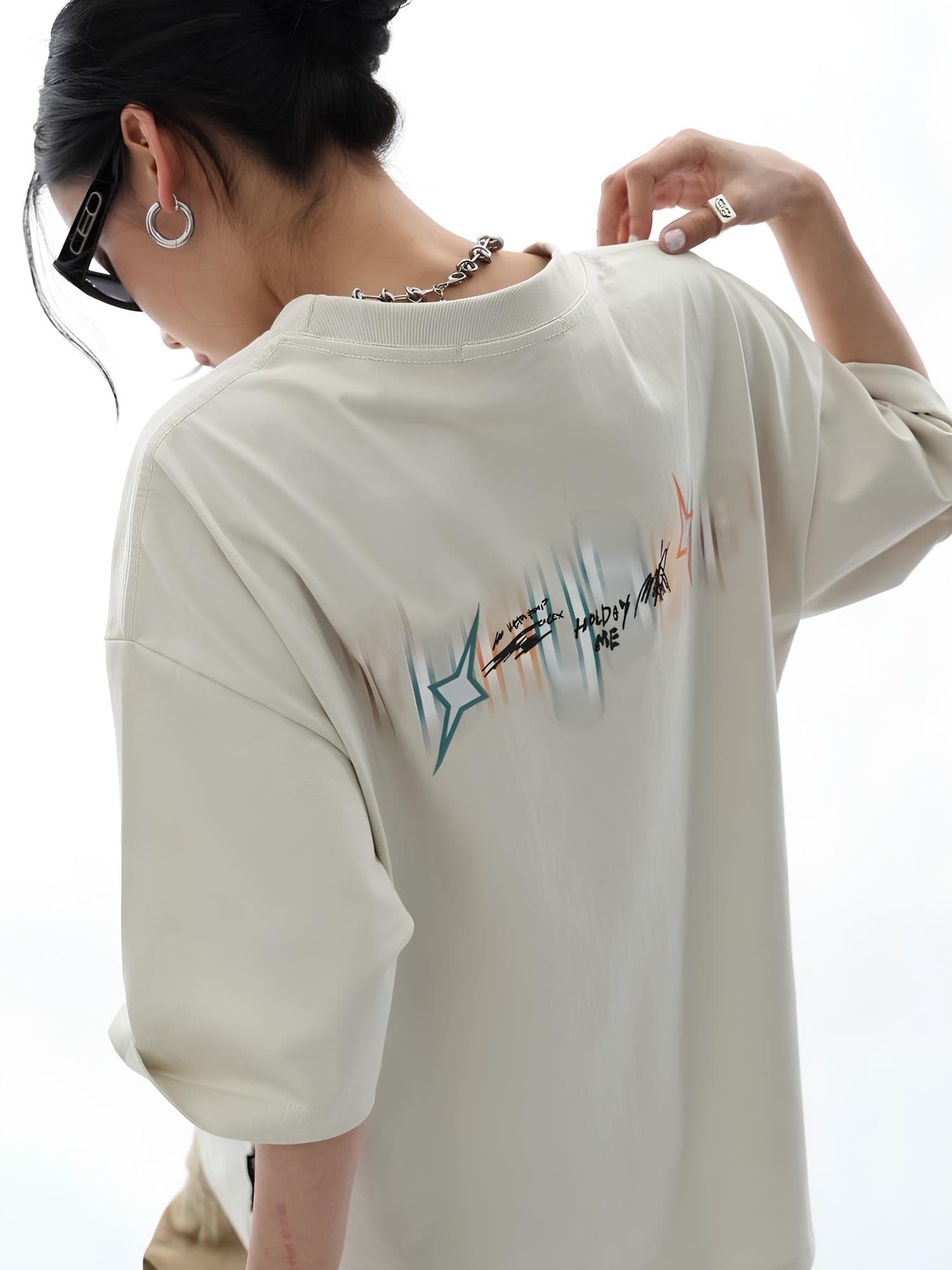 Vintage Heart Print Cotton T-shirt - Sharbhy