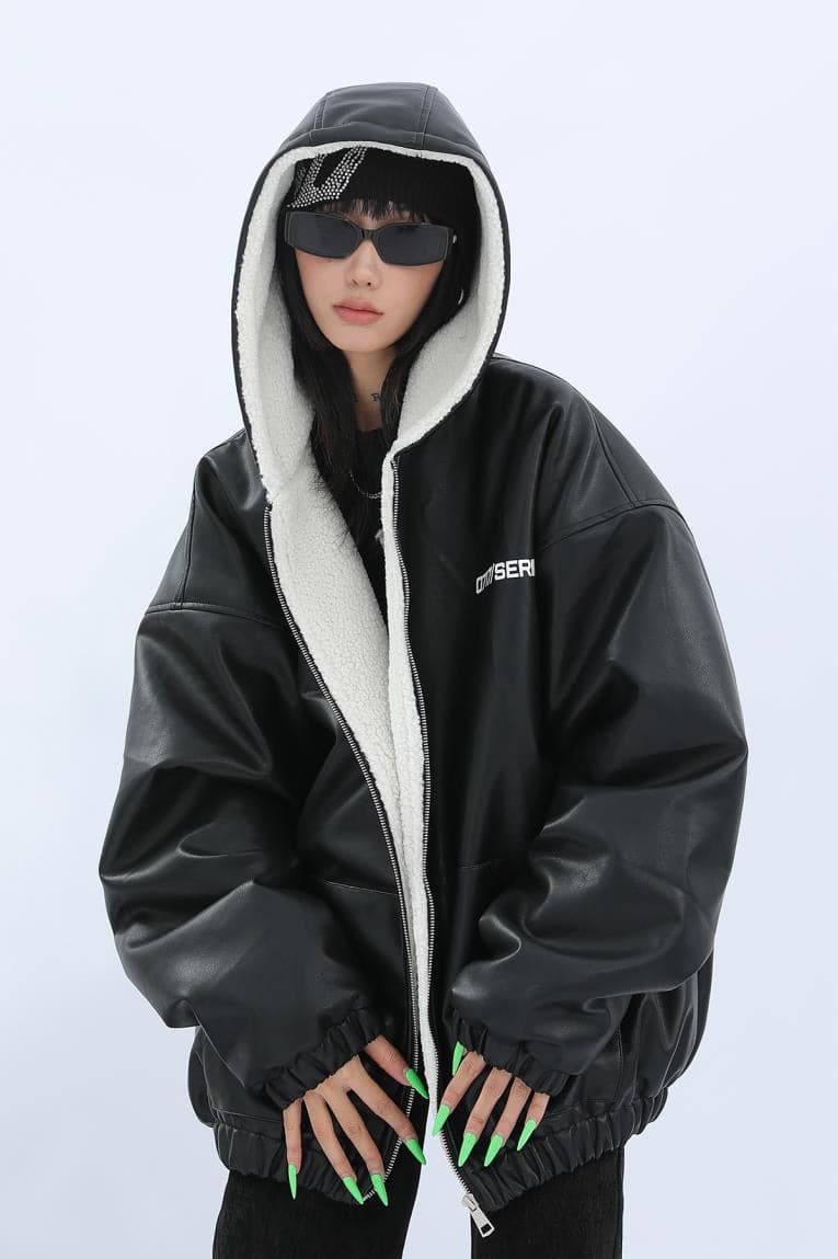 Urban Frostbite Oversized Leather Parka