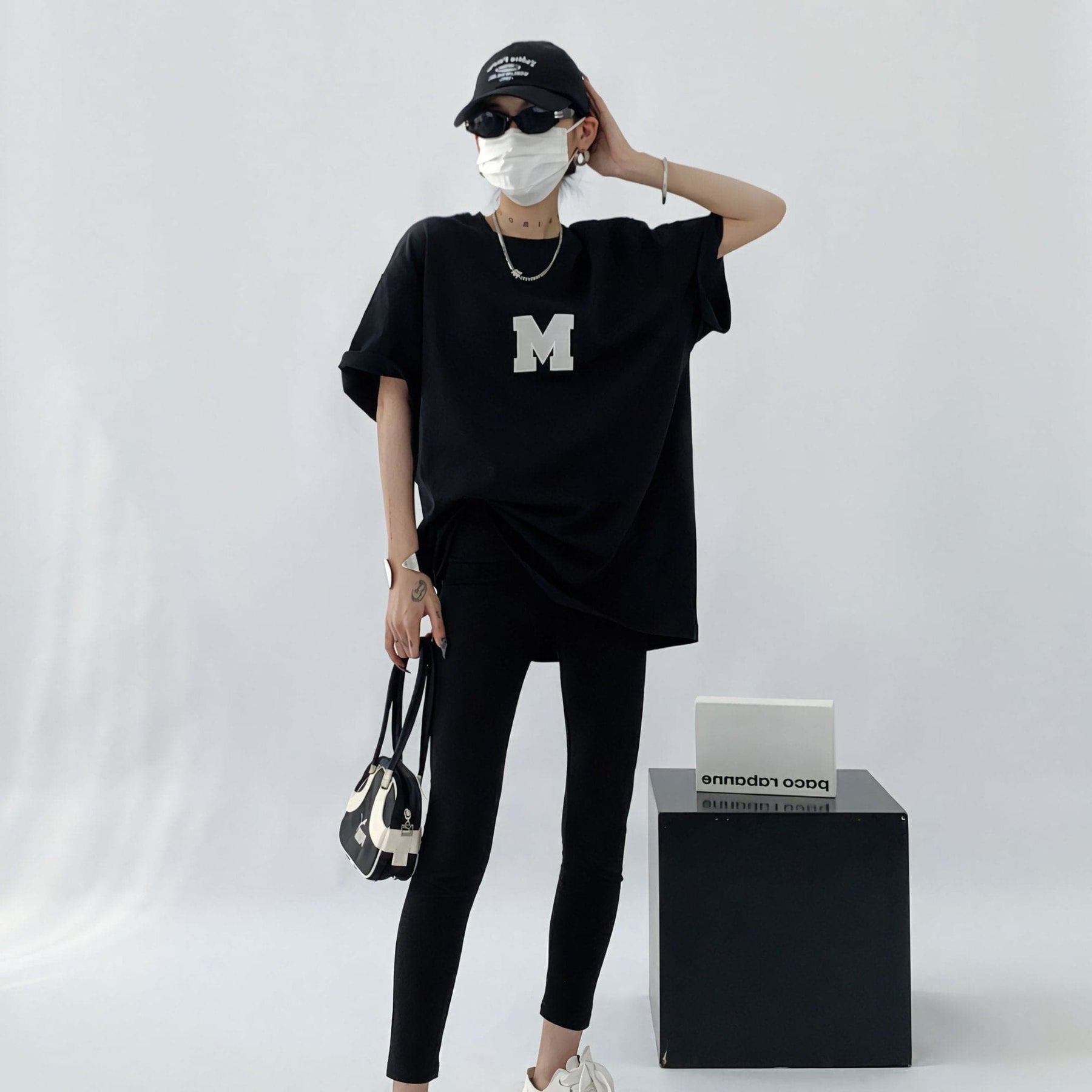 Letter Print Tee Summer Loose Fit Pure Cotton - Sharbhy