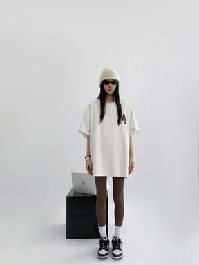 M Letter Print T-shirt - Sharbhy