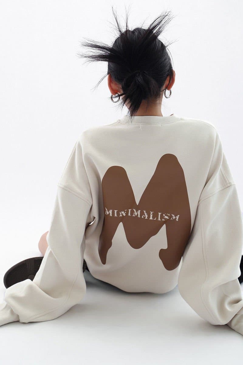M-Printed Cotton Loose Fit Sweatshirt - Sharbhy