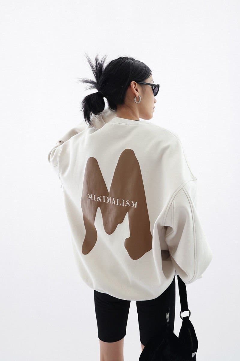 M-Printed Cotton Loose Fit Sweatshirt - Sharbhy