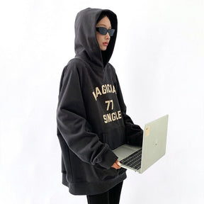 Magician Print Heavyweight Loose Fit Hoodie - Sharbhy