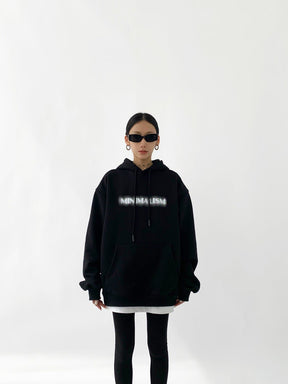 Minimalism Print Heavyweight Loose Fit Hoodie - Sharbhy