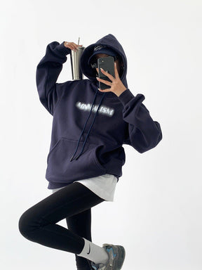 Minimalism Print Heavyweight Loose Fit Hoodie - Sharbhy