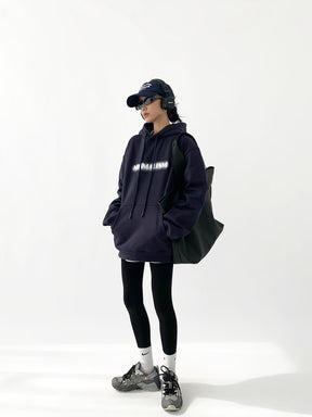 Minimalism Print Heavyweight Loose Fit Hoodie - Sharbhy