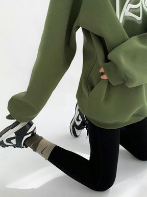 Typography Trend Heavyweight Loose Fit Hoodie - Sharbhy