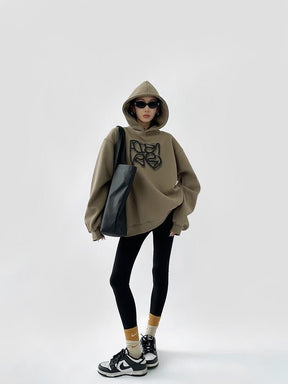 Typography Trend Heavyweight Loose Fit Hoodie - Sharbhy