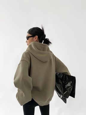 Typography Trend Heavyweight Loose Fit Hoodie - Sharbhy